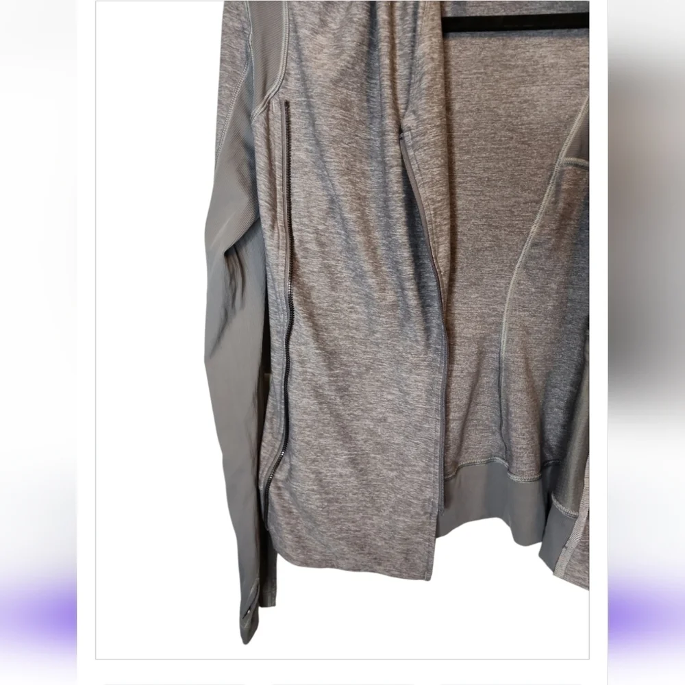 Lululemon Bhakti Double Zipper Yoga Jacket in Heather Slate Gray Women's Size 4